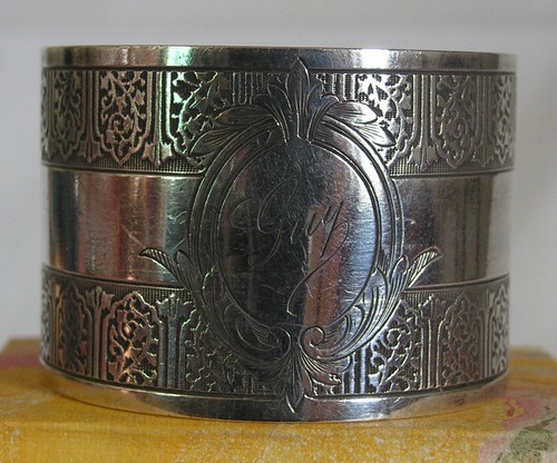 Rond serviette argent - rond,