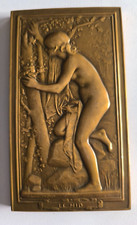 Plaque médaille Frappe XXème bronze Le NID Daniel Dupuis       /96