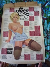 ancien calendrier pin up Aslan 1981 socotep toilé