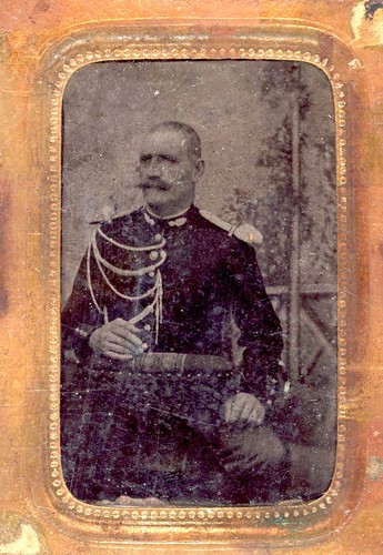 Ferrotype gendarme troisième - ferrotype,