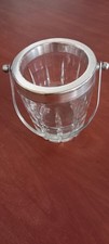 Seau à Glaçons En Cristal Taillé Argent ou Métal Argenté