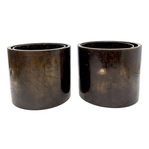Paire pots pinceaux - pots, à