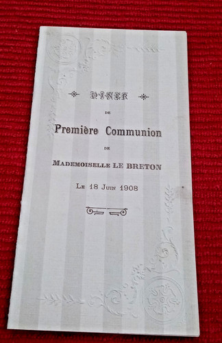Menu communion melle - menu, le
