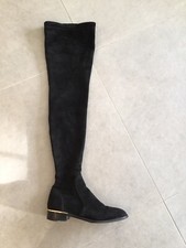 Superbe Bottes Cuissardes Daim Stech Noir Louis Vuitton 38 Tbe Authentique 