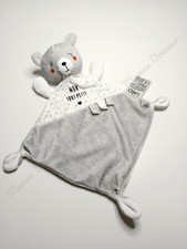 Doudou Plat Ours Blanc Gris Etoiles Mon Tout Petit Coeur  Mots D'enfants Leclerc