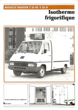 RENAULT MASTER T 35 / ISOTHERME FRIGORIFIQUE / ISBERG CLICHY (92) FICHE