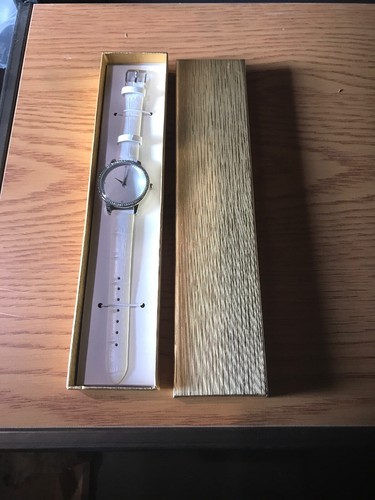 New white jeweled bezel - white,