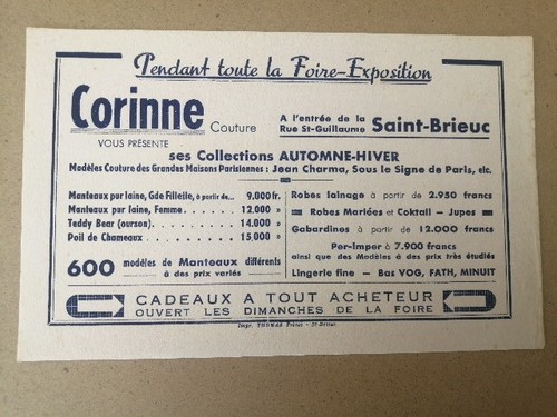 Ancien buvard publicitaire - ancien,