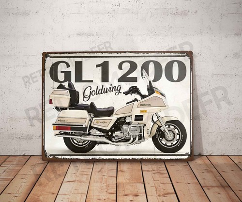 Plaque métal vintage - honda, gl
