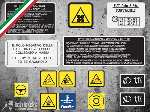Kit autocollants compartiment - kit,