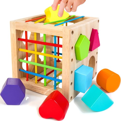Jeu tri montessori cube à - cube,