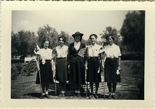 PHOTO ANCIENNE - VINTAGE SNAPSHOT - GROUPE SCOUTISME SCOUT JEANNETTE UNIFORME
