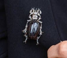 Broche en argent 925 diamant