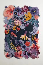Tapis fleurs laine - à,