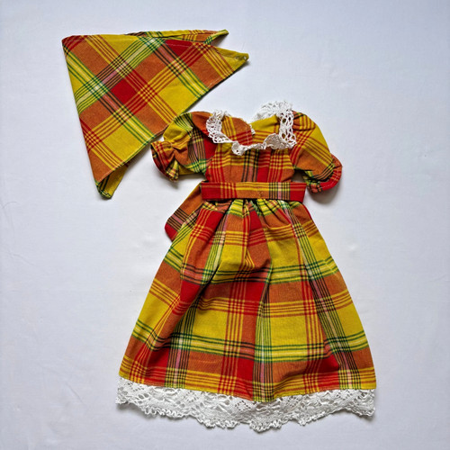Tenue madras pour poupée - madras,