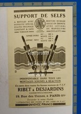 SUPPORT DE SELFS TSF RADIO RIBET DESJARDINS 1926 publicité 