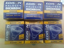 12x EDISON  Lampe halogène 12v 50 W Blanc GU5.3 38° 3000 heures