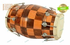 Musical Handmade Dholak / Dholki Traditionnel Musical Instrument Avec Couverture