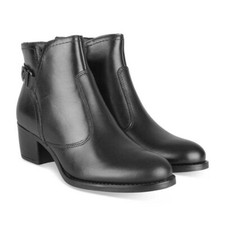 Bottines Atelier Mégis élégante Noir Cuir Véritable fermeture éclair Taille 38