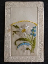 CARTE BRODEE ETUI MARGUERITES