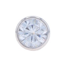 Or Blanc Moissanite Simple