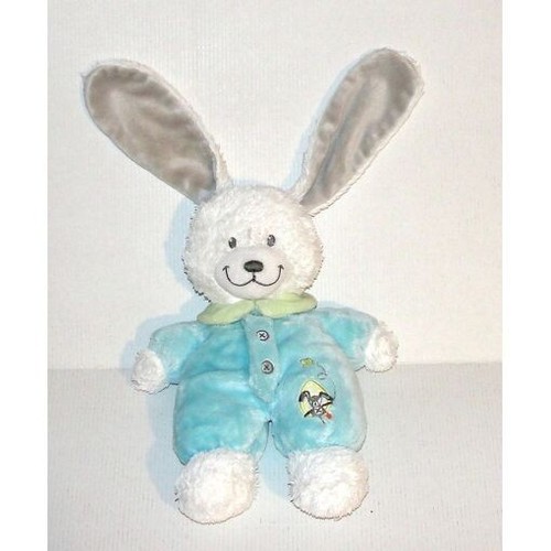 Doudou lapin bleu tex baby - bleu,