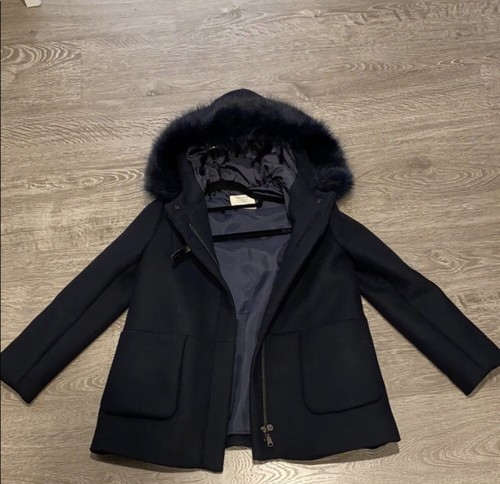 Zara girls navy fur - zara,