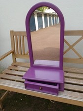 MIROIR  violet étagère tiroir clés bijoux entrée salle de bains chambre com neuf