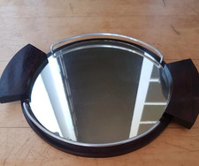 ancien plateau art déco bois