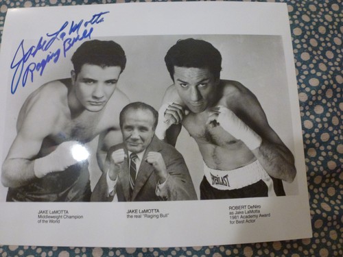 Jake lamotta signed picture - jake,