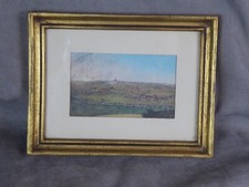 MINIATURE peinte et encadrée: LE VILLAGE.