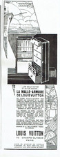 publicité Advertising  AD 0223 1928    la malle armoire Louis Vuitton