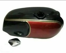 Norton Commando Roadster Réservoir de carburant peint en noir et rouge avec...