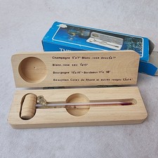 Thermomètre à Vin Vintage – Coffret Bois avec Étui