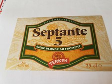 Etiquette bière SEPTANTE 5 Brie TERKEN N°4