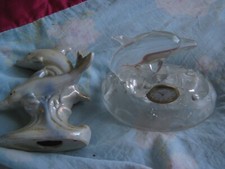 LOT DE 2 FIGURINES MOTIF DAUPHINS