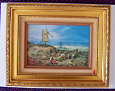 CADRE Reproduction Peinture de Jan BRUEGHEL Thème Paysans Moulin Charettes