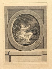 Heinrich GUTTENBERG - burin - La joyeuse bacchante 1776