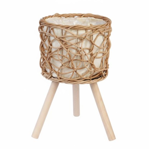 Panier tressé sur pieds - sur,