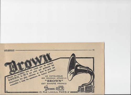 Publicité ancienne 1927