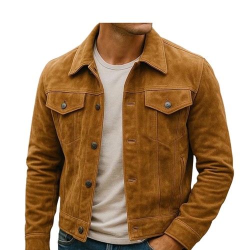 Veste camionneur beige cuir - camionneur,