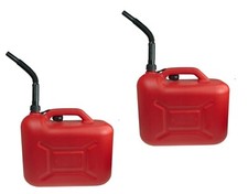 2X Jerrycan 20 Litre, Kit Plastique Bidon de Combustible pour Essence Diesel