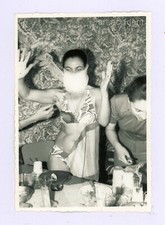 Snapshot - BELLY DANCE. Original Vintage Found Photo. 1973 Woman Swim Suit