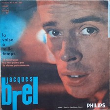 JACQUES BREL La valse à mille temps 45T EP BIEM PHILIPS 432.371 POCHETTE PAPIER