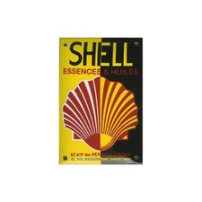 Plaque  émaillée : SHELL