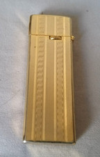 ANCIEN BEAU BRIQUET A GAZ SHARP EN LAITON CISELER 1970 PAT 541234 777749