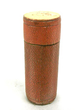 ?? ETUI PORTE MONAIE PIECE LOUIS D'OR NAPOLEON TUBE LAITON GAINE CUIR ROUGE
