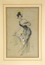 Jules CHERET - dessin signé -