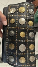 Handmade Moroccan Leather Bag with Authentic Coins – Unique Vintage Design