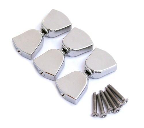 Chrome keystone buttons - (6),
